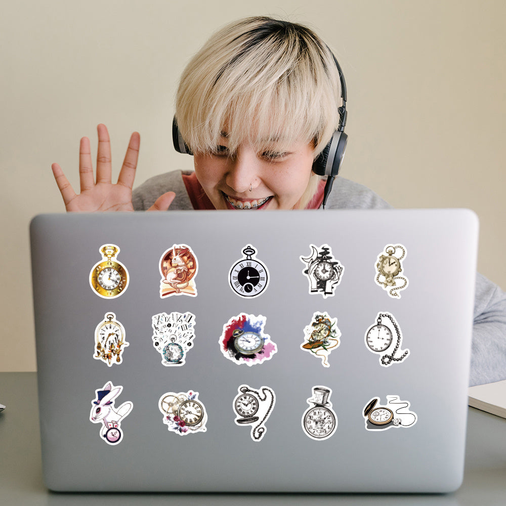 59pcs Love Doodle Retro Cartoon Decals Waterproof Stickers