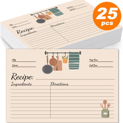 50pcs Kitchen Recipe Card Set DIY Recipe Card Box Wedding Bridal Shower