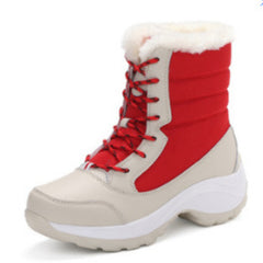 Plush Fur Snow Boots Waterproof Winter Shoes