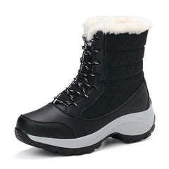 Plush Fur Snow Boots Waterproof Winter Shoes