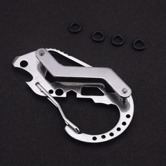 Stainless Steel Key Organizer Clip for Outdoor Travel