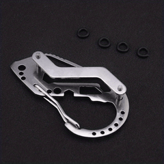 Stainless Steel Key Organizer Clip for Outdoor Travel