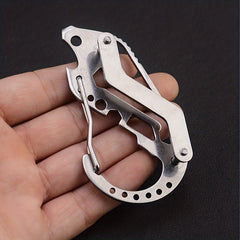 Stainless Steel Key Organizer Clip for Outdoor Travel
