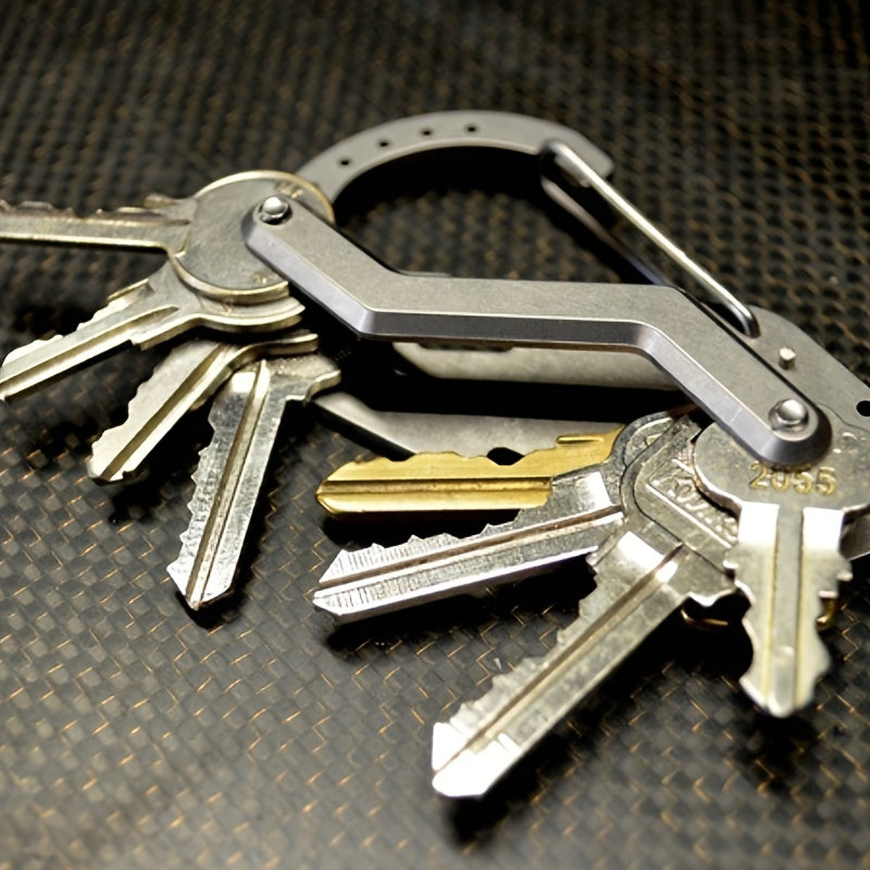 Stainless Steel Key Organizer Clip for Outdoor Travel