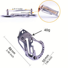 Stainless Steel Key Organizer Clip for Outdoor Travel