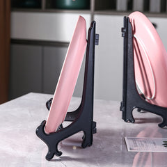 10pcs Plastic Plate Holders Dish Rack Display for Weddings Home Decoration