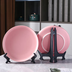 10pcs Plastic Plate Holders Dish Rack Display for Weddings Home Decoration