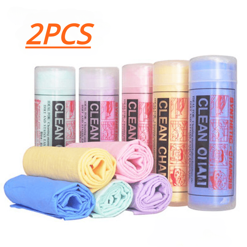 2 Chamois Cloth Car Absorbent Shammy Towel Drying Cleaning Tools