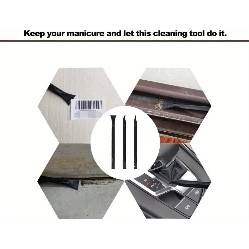 3pcs Carbon Fiber Scraper Set for Stickers Labels Stains