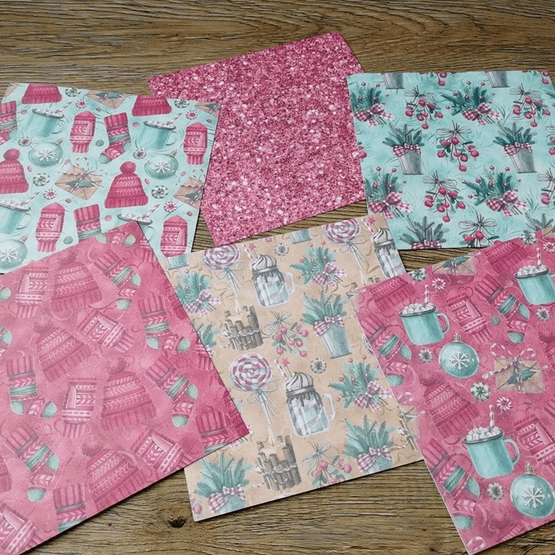 24 Sheets Christmas Gift Patterned Paper Scrapbooking Paper Pack