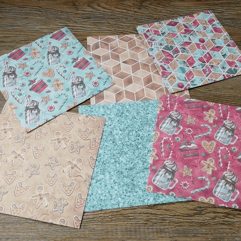 24 Sheets Christmas Gift Patterned Paper Scrapbooking Paper Pack