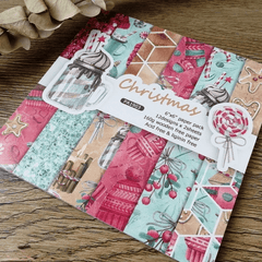 24 Sheets Christmas Gift Patterned Paper Scrapbooking Paper Pack