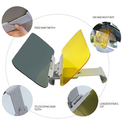 2 in 1 Day & Night Car Visor + Anti Glare Mirror