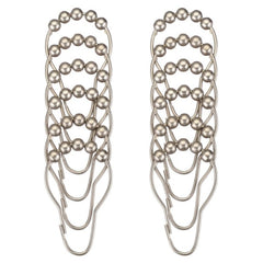 12pcs Bathroom Decorative Shower Curtain Hook Five Bead Gourd Stainless Steel