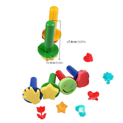 30 Sponge Seals & Brushes Set for DIY Art Graffiti Supplies