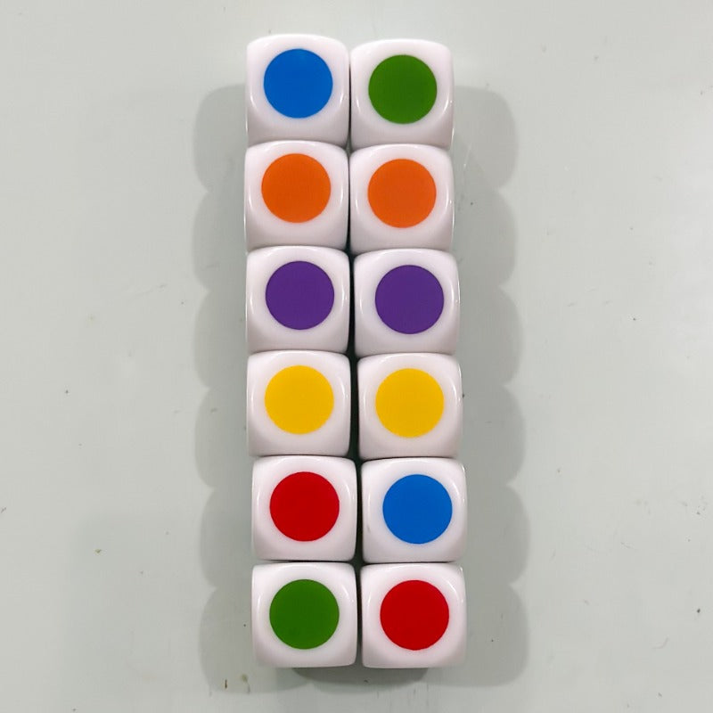 10pcs Colorful Dice Game Set Easy Play Kids Adults Puzzle Table Game
