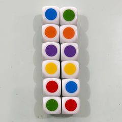 10pcs Colorful Dice Game Set Easy Play Kids Adults Puzzle Table Game