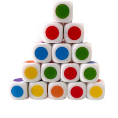10pcs Colorful Dice Game Set Easy Play Kids Adults Puzzle Table Game