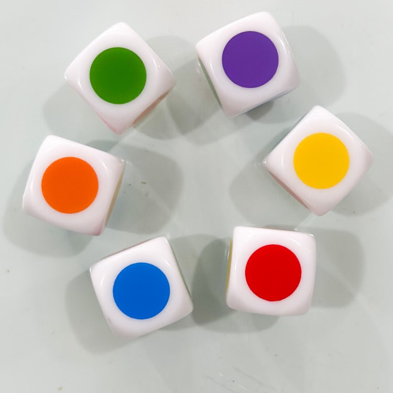10pcs Colorful Dice Game Set Easy Play Kids Adults Puzzle Table Game