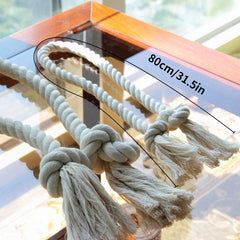 2pcs Cotton Rope Curtain Buckle Tassel Holdback