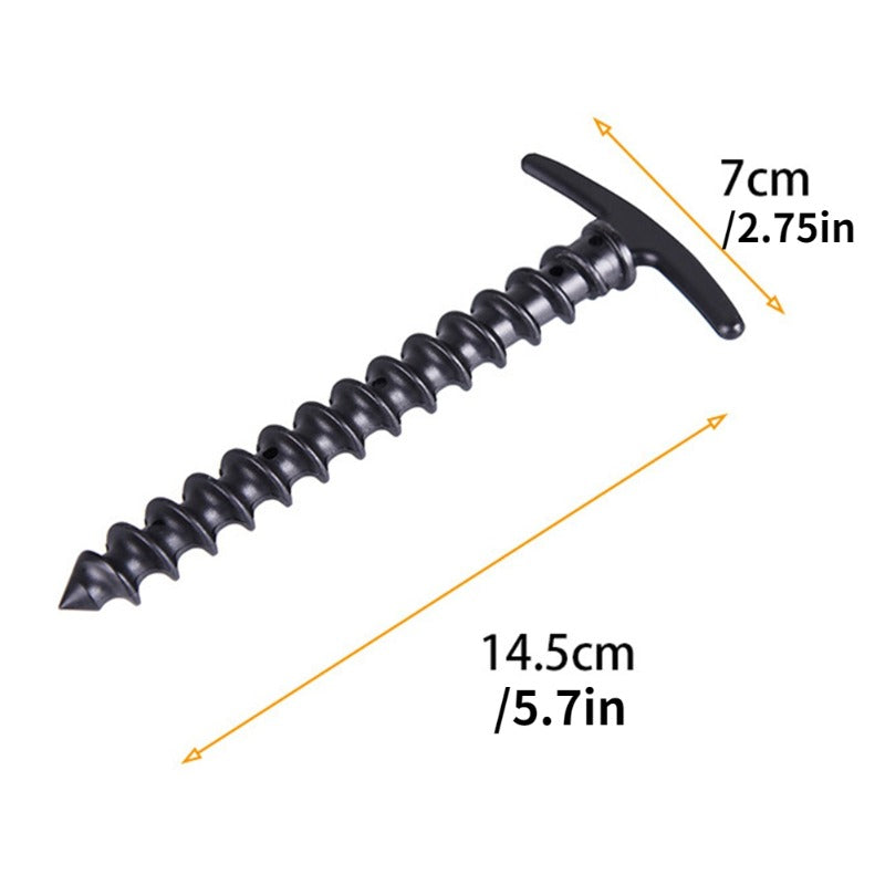 10pcs Tent Canopy Ground Nails Screw Anchor Stakes For Camping