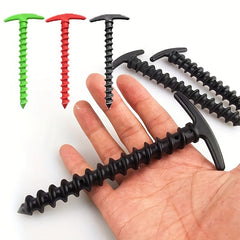 10pcs Tent Canopy Ground Nails Screw Anchor Stakes For Camping