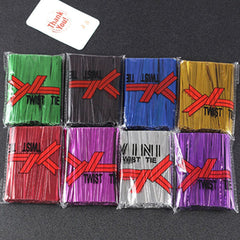 800pcs Metallic Twist Ties Wire Cellophane Bag Pack Sealing Steel