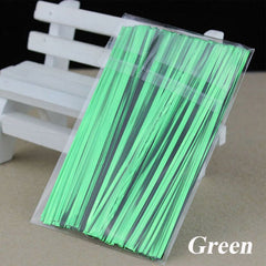 800pcs Metallic Twist Ties Wire Cellophane Bag Pack Sealing Steel