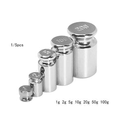 Household Tools 50g Weighing Scale Weight Set Chrome plated Precisely Calibrated