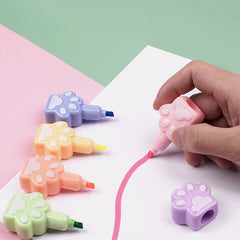 Cat Paw Marker Set - 5 Colors for Painting and Highlighting