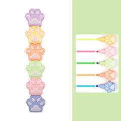 Cat Paw Marker Set - 5 Colors for Painting and Highlighting