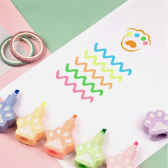 Cat Paw Marker Set - 5 Colors for Painting and Highlighting