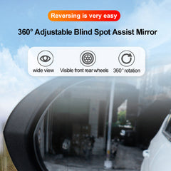 2pcs Car Blind Spot Convex Mirror Rear View Reversing Parking