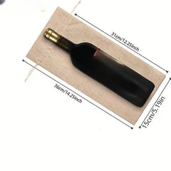 Reusable Wine Gift Bag with Drawstring & Label