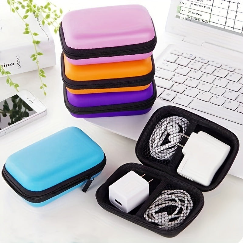2pcs Travel Charger Storage Bags Mini Earphone Storage Boxes