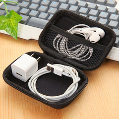 2pcs Travel Charger Storage Bags Mini Earphone Storage Boxes