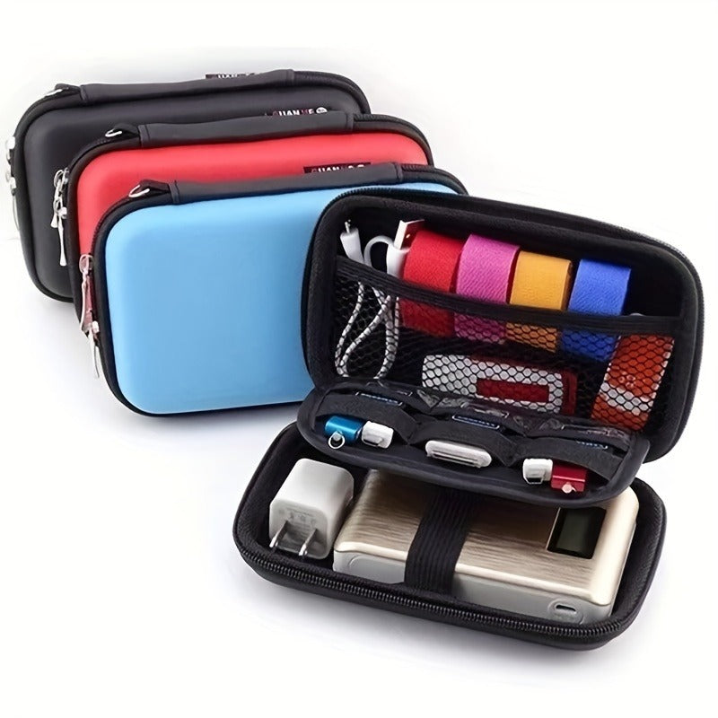 2pcs Travel Charger Storage Bags Mini Earphone Storage Boxes