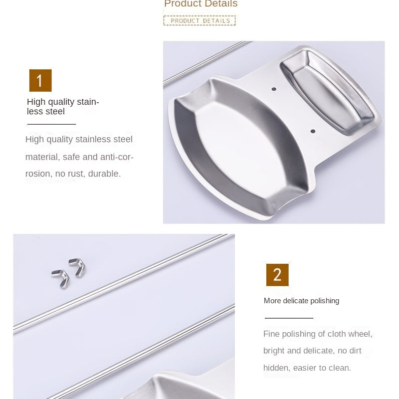 Stainless Steel Pot Lid Rack Shelf Drain Tray Bracket Rest Shelf Kitchen Accesso