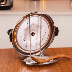 Stainless Steel Pot Lid Rack Shelf Drain Tray Bracket Rest Shelf Kitchen Accesso