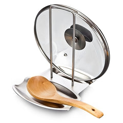 Stainless Steel Pot Lid Rack Shelf Drain Tray Bracket Rest Shelf Kitchen Accesso
