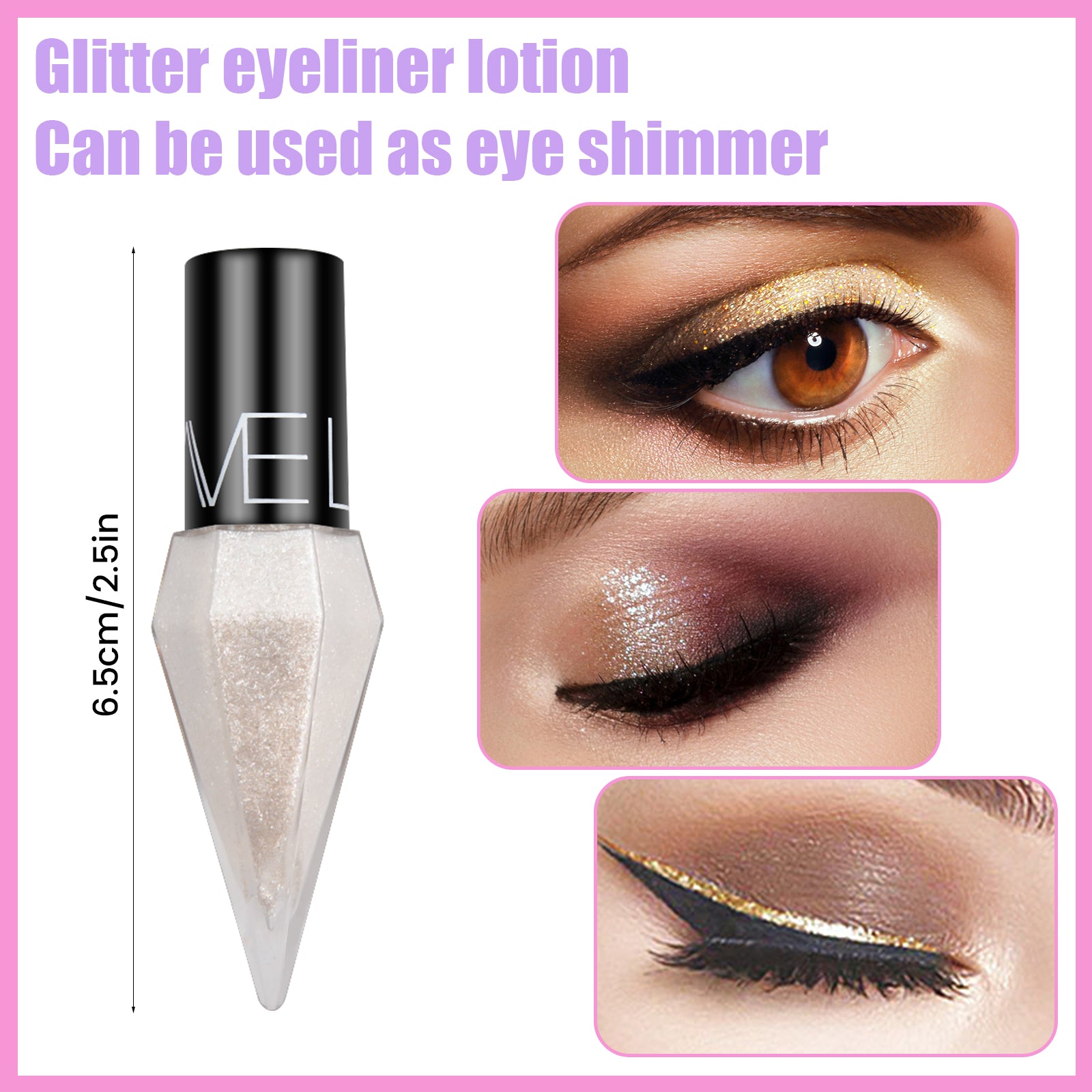 5 Glitter Eyeliner Liquid Set Sparkling Waterproof Metallic Shimmer