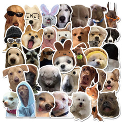 50pcs Funny Dog Stickers Waterproof Vinyl Stickers For Teen Girl