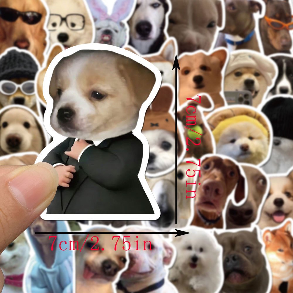 50pcs Funny Dog Stickers Waterproof Vinyl Stickers For Teen Girl