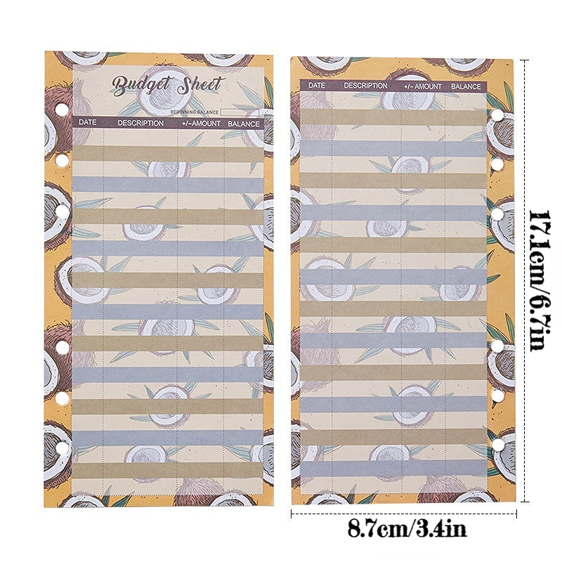 12pcs Fruit Print Cash Envelopes for Budgeting System