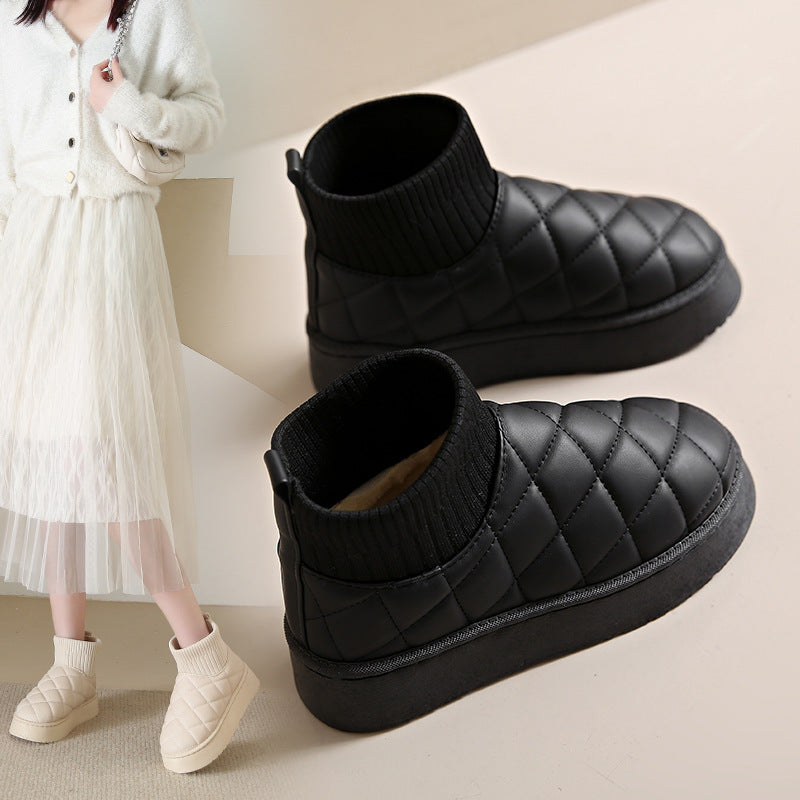 Thermal Slip On Snow Boots Waterproof Plush Winter Boots