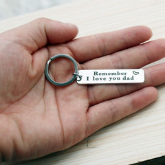 I Love You Dad Keychain Birthday Christmas Gift For Papa Father Men