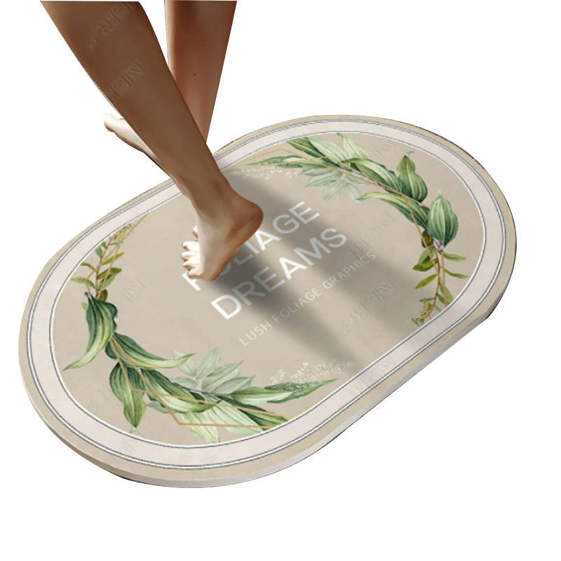 1pc Absorbent Floor Mat Non-slip Bathroom Entrance Mat