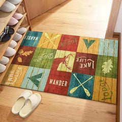 Printed Floor Mat Soft Comfortable Bath Rug Non-slip Mat Absorbent Carpet