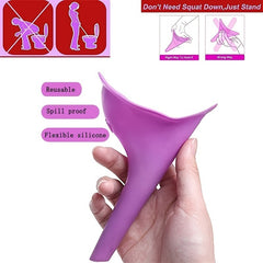 Portable Silicone Urinal For Women - Female Funnel Urination Device