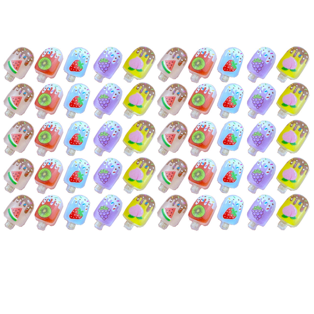 Resin Mini Fruit Popsicle Flat Back Miniatures for Nail Art